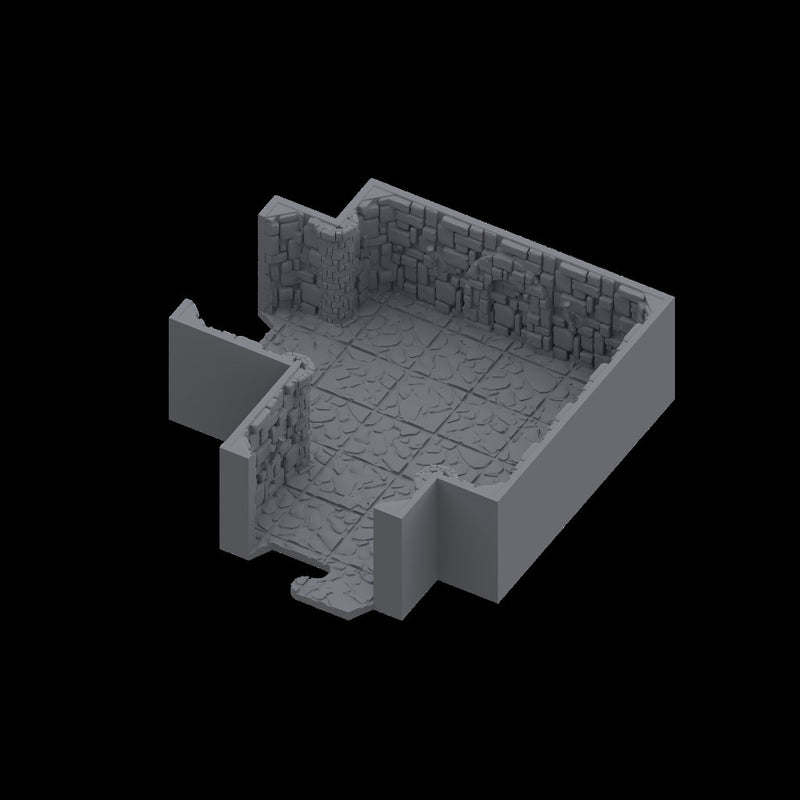 INSTADUNGEON™ Fantasy Expansion A1 - Wide/Double Spaced - Tiles 11A-15A: gaming terrain tiles compatible with D&D, Pathfinder and more