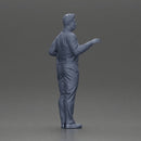 business man standing Holding a Suit - Only-Games