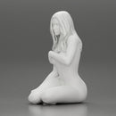 Sexy Naked Woman sitting and Covering Breasts With Hand - Only-Games