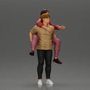 handsome, happy man in a shirt is pulling his girlfriend in hat and open shirt - Only-Games