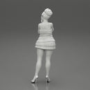 Sexy woman standing and posing and in fashion summer dress - Only-Games