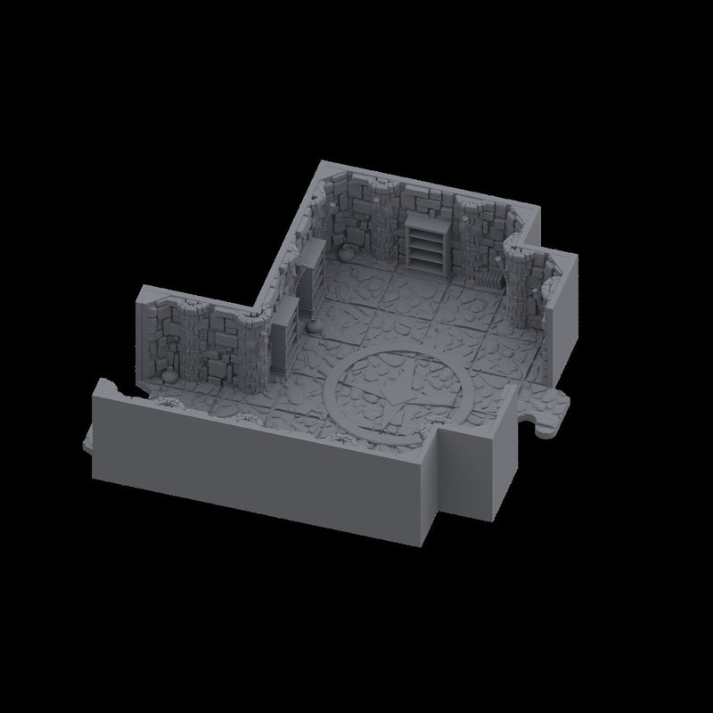 INSTADUNGEON™ Fantasy Expansion A1 - Wide/Double Spaced - Tiles 11A-15A: gaming terrain tiles compatible with D&D, Pathfinder and more