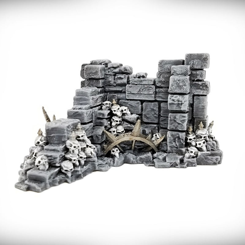 Basic Corner Wall B: Ancient Ruins GRIMDARK Terrain Set - Only-Games