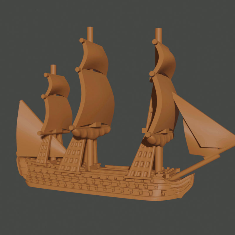 1/2400 Napoleonic Fleet Set (7 models) + Blender Customiser Files