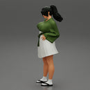Asian Girl with Nice Outfit Short Skirt and Long Sleeve Shirt - Only-Games