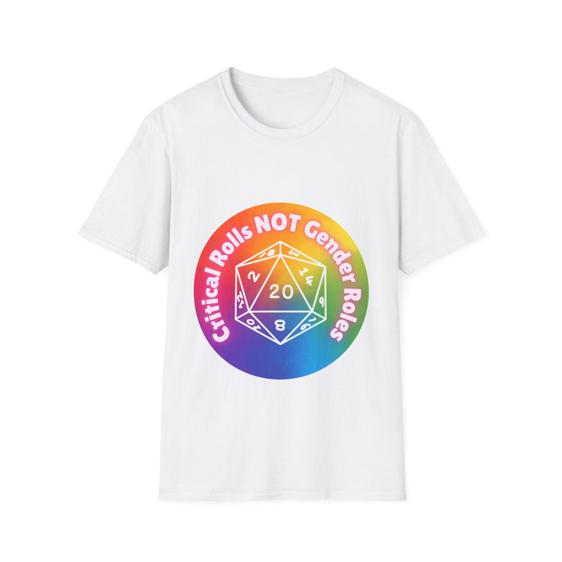 Critical Rolls NOT Gender Roles Unisex Softstyle T-Shirt - Only-Games