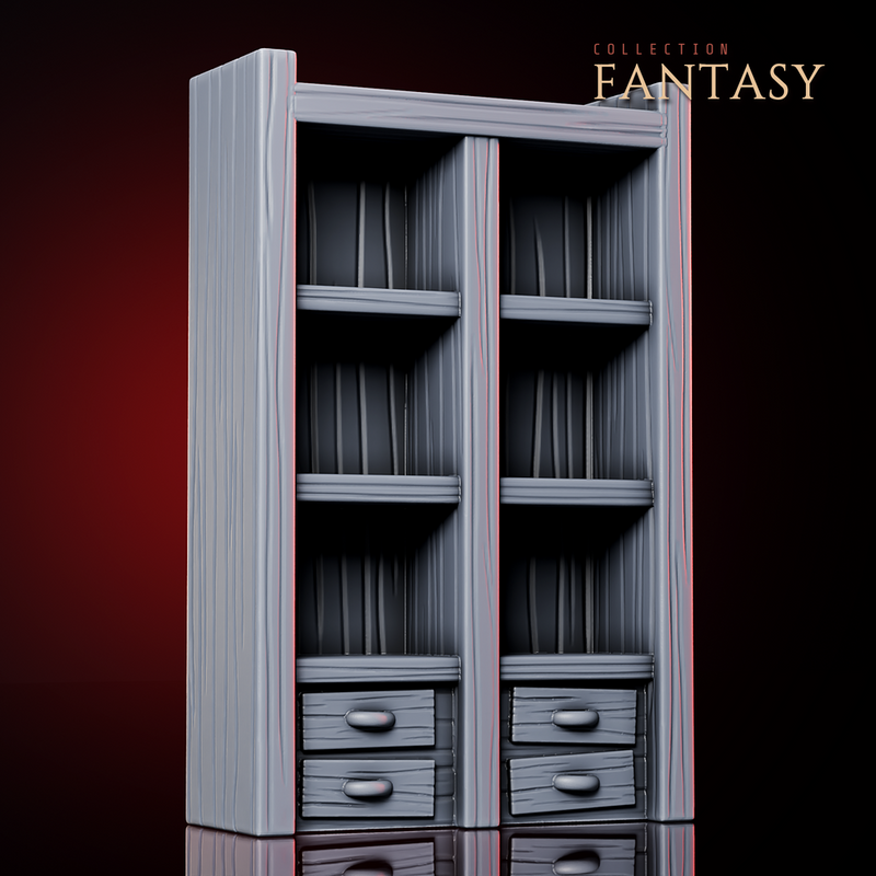Wooden Bookshelf Empty - Only-Games