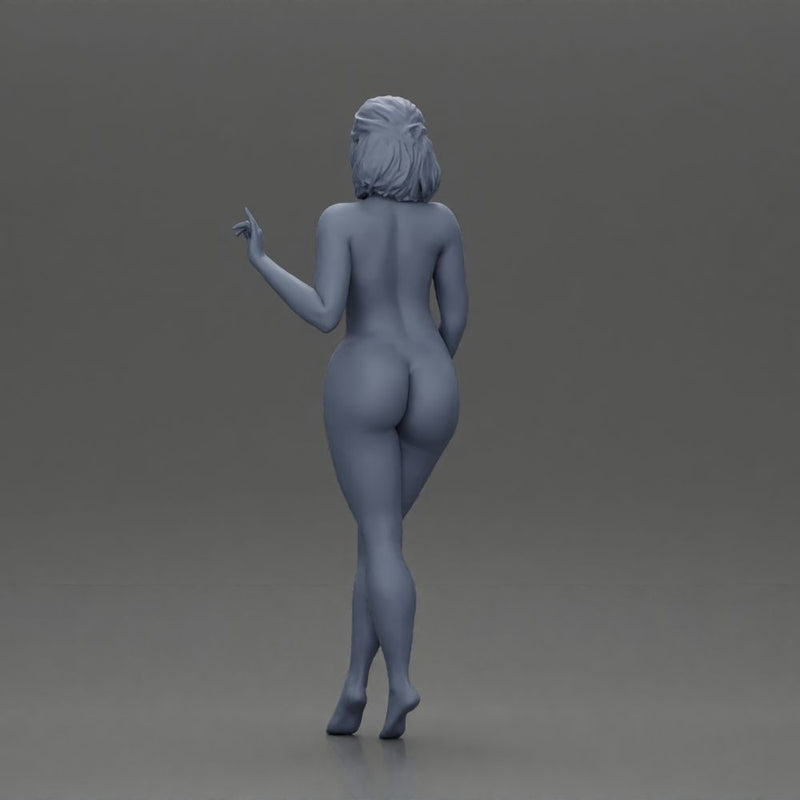 Naked girl standing and posing