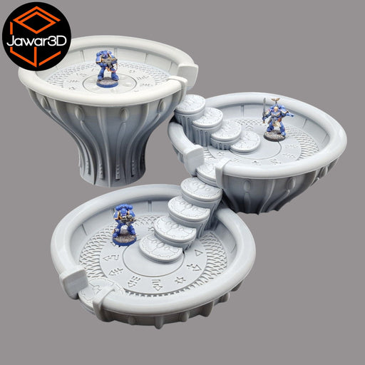 Draxus Platforms - 28mm Wargaming Scatter Terrain Scenery Tabletop Miniature - Only-Games