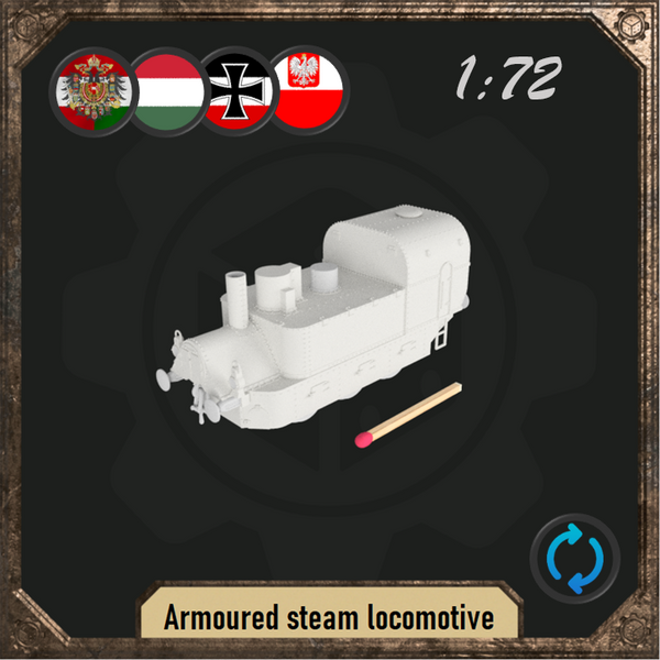 1/72 Armoured steam locomotive