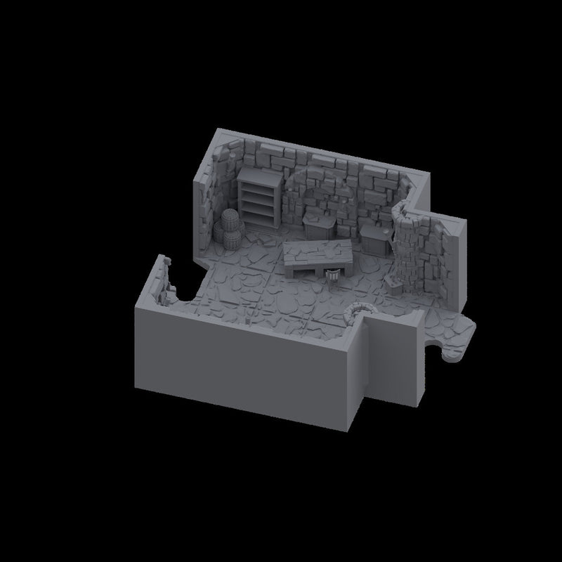 INSTADUNGEON™ Fantasy Expansion A1 - Wide/Double Spaced - Tiles 11A-15A: gaming terrain tiles compatible with D&D, Pathfinder and more