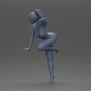 Naked girl leaning on the table - Only-Games