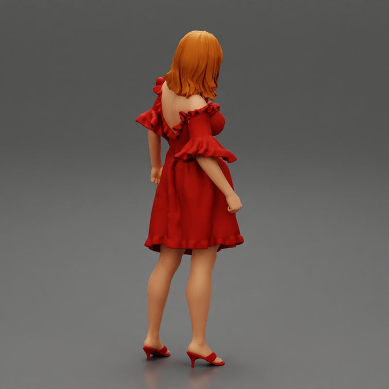 Cute Woman Fashion Model In Gorgeous Dress Posing - Only-Games