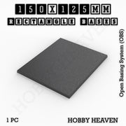 Rectangle Bases Range Sizes - 125x50mm to 200x175mm Large Sizes 3d Print Full Range Tabletop Games - Only-Games