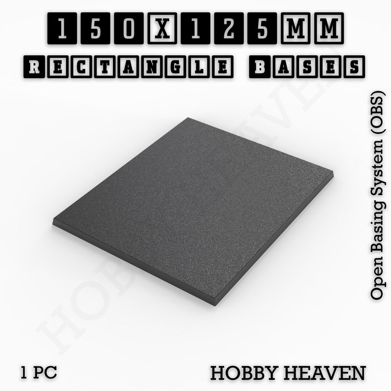 Rectangle Bases Range Sizes - 125x50mm to 200x175mm Large Sizes 3d Print Full Range Tabletop Games - Only-Games
