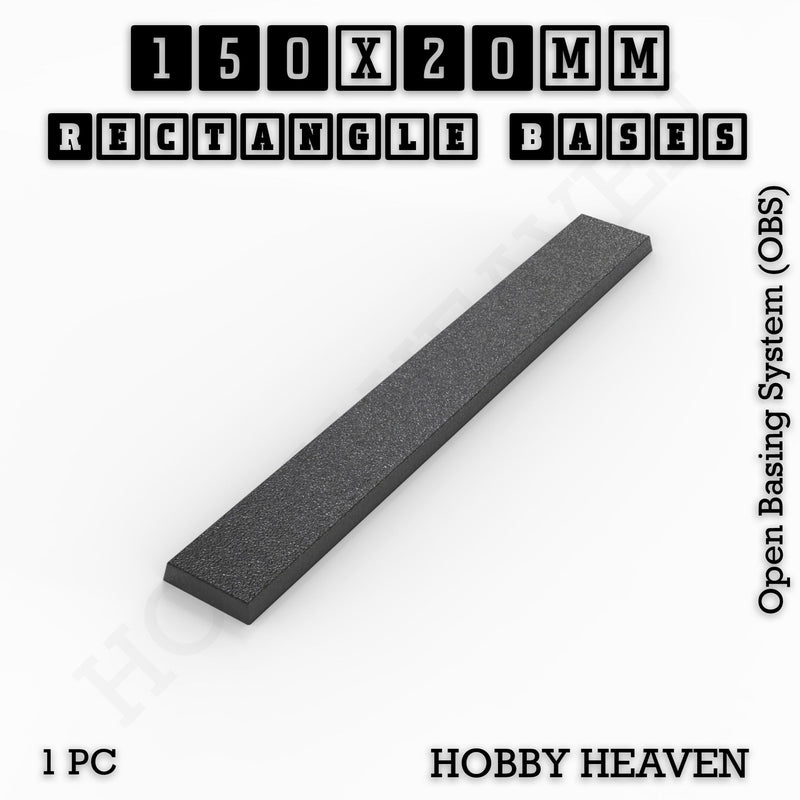 Rectangle Bases Range Sizes - 125x50mm to 200x175mm Large Sizes 3d Print Full Range Tabletop Games - Only-Games