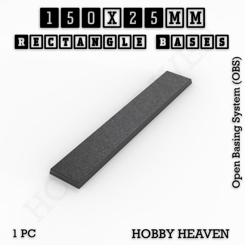 Rectangle Bases Range Sizes - 125x50mm to 200x175mm Large Sizes 3d Print Full Range Tabletop Games - Only-Games