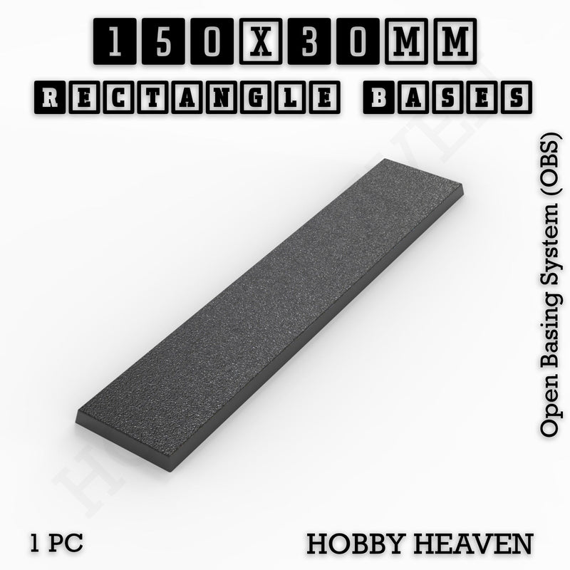 Rectangle Bases Range Sizes - 125x50mm to 200x175mm Large Sizes 3d Print Full Range Tabletop Games - Only-Games