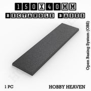 Rectangle Bases Range Sizes - 125x50mm to 200x175mm Large Sizes 3d Print Full Range Tabletop Games - Only-Games