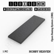 Rectangle Bases Range Sizes - 125x50mm to 200x175mm Large Sizes 3d Print Full Range Tabletop Games - Only-Games