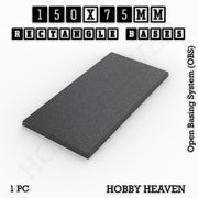 Rectangle Bases Range Sizes - 125x50mm to 200x175mm Large Sizes 3d Print Full Range Tabletop Games - Only-Games