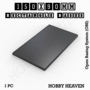 Rectangle Bases Range Sizes - 125x50mm to 200x175mm Large Sizes 3d Print Full Range Tabletop Games - Only-Games