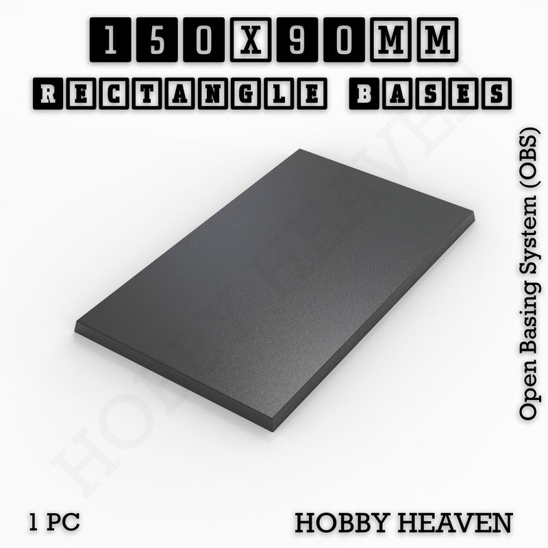 Rectangle Bases Range Sizes - 125x50mm to 200x175mm Large Sizes 3d Print Full Range Tabletop Games - Only-Games