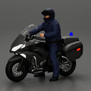 Motorcycle police officer stopped at a red light - Only-Games