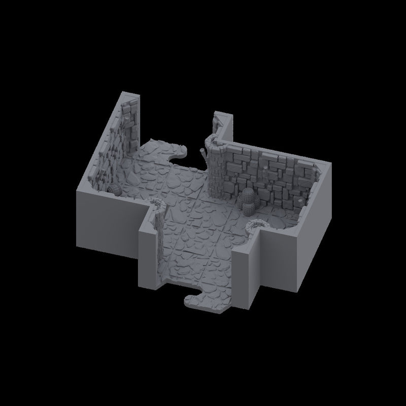 INSTADUNGEON™ Fantasy Expansion A1 - Wide/Double Spaced - Tiles 11A-15A: gaming terrain tiles compatible with D&D, Pathfinder and more