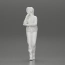 young woman listening to music with headphones and carrying a backpack - Only-Games