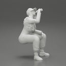 mechanic girl sitting and drinking water in suit and cap - Only-Games