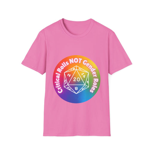 Critical Rolls NOT Gender Roles Unisex Softstyle T-Shirt - Only-Games