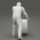 Mechanic worker walking and rolling tyre - Only-Games
