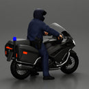 Motorcycle police officer stopped at a red light - Only-Games