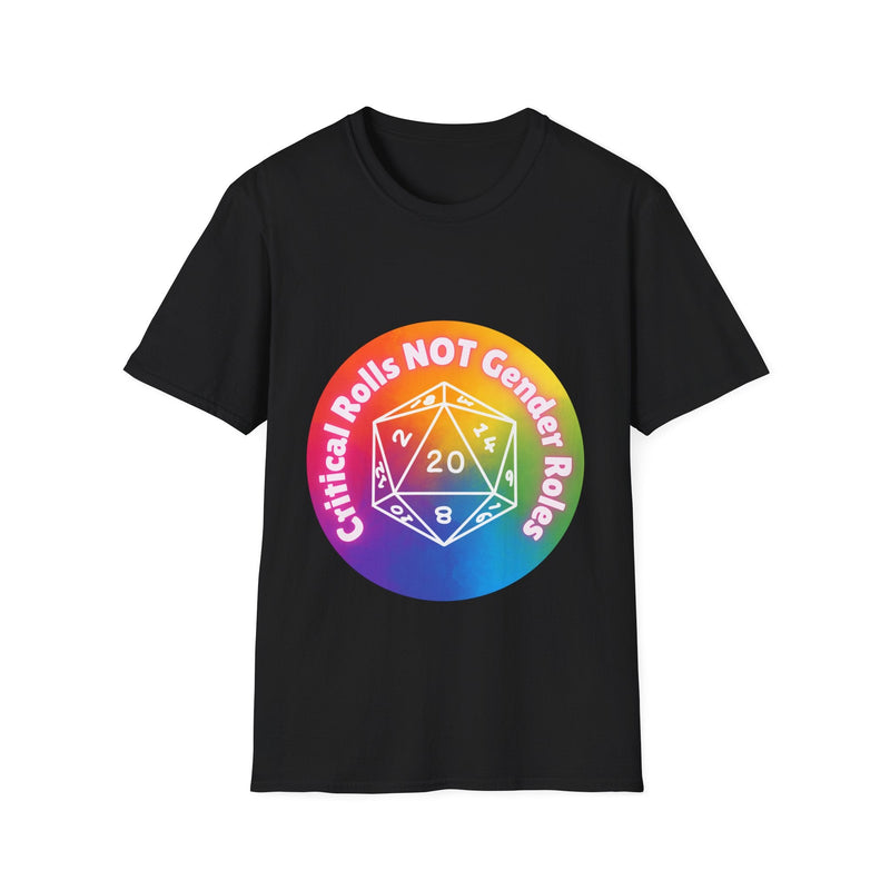 Critical Rolls NOT Gender Roles Unisex Softstyle T-Shirt - Only-Games