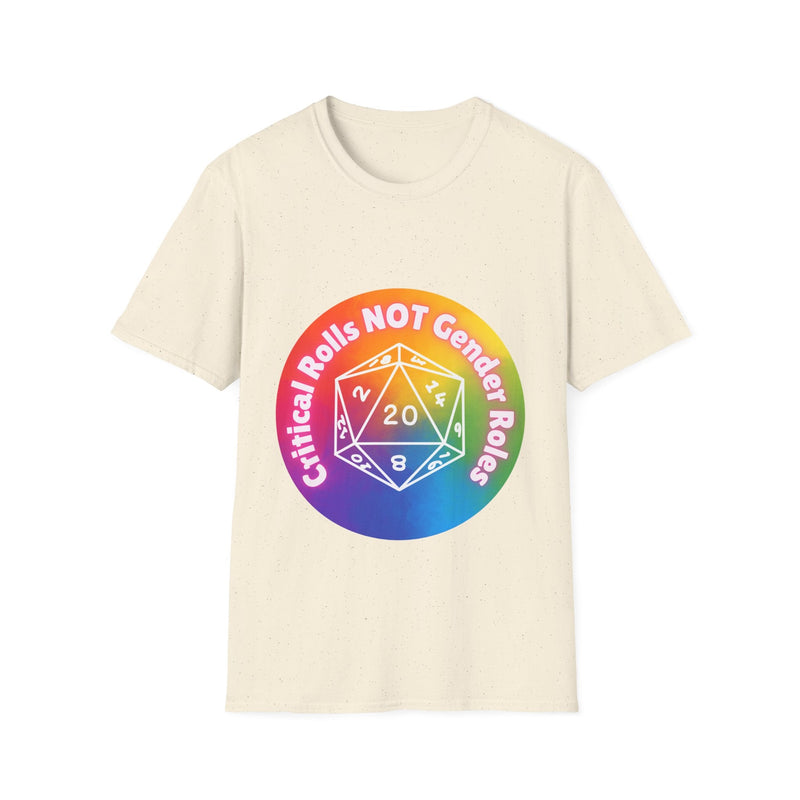 Critical Rolls NOT Gender Roles Unisex Softstyle T-Shirt - Only-Games