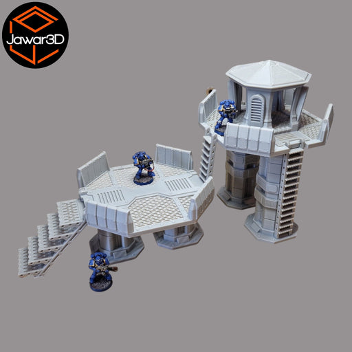 Nyxar Platforms - 28mm Wargaming Scatter Terrain Scenery Tabletop Miniature - Only-Games