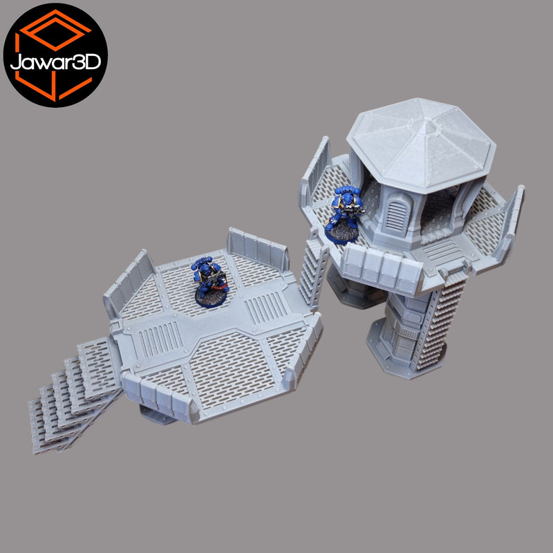 Nyxar Platforms - 28mm Wargaming Scatter Terrain Scenery Tabletop Miniature - Only-Games