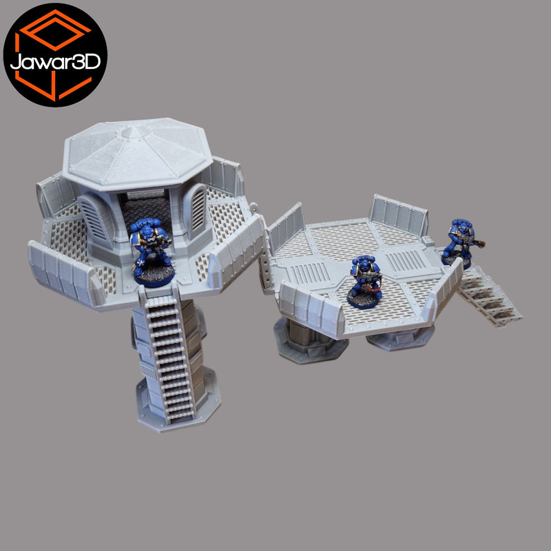 Nyxar Platforms - 28mm Wargaming Scatter Terrain Scenery Tabletop Miniature - Only-Games
