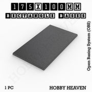 Rectangle Bases Range Sizes - 125x50mm to 200x175mm Large Sizes 3d Print Full Range Tabletop Games - Only-Games