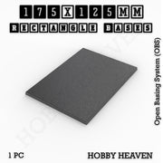 Rectangle Bases Range Sizes - 125x50mm to 200x175mm Large Sizes 3d Print Full Range Tabletop Games - Only-Games