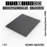 Rectangle Bases Range Sizes - 125x50mm to 200x175mm Large Sizes 3d Print Full Range Tabletop Games - Only-Games