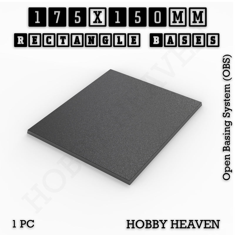 Rectangle Bases Range Sizes - 125x50mm to 200x175mm Large Sizes 3d Print Full Range Tabletop Games - Only-Games