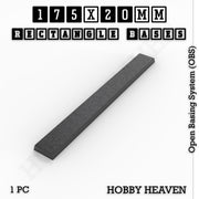 Rectangle Bases Range Sizes - 125x50mm to 200x175mm Large Sizes 3d Print Full Range Tabletop Games - Only-Games