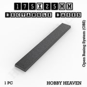 Rectangle Bases Range Sizes - 125x50mm to 200x175mm Large Sizes 3d Print Full Range Tabletop Games - Only-Games