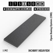 Rectangle Bases Range Sizes - 125x50mm to 200x175mm Large Sizes 3d Print Full Range Tabletop Games - Only-Games