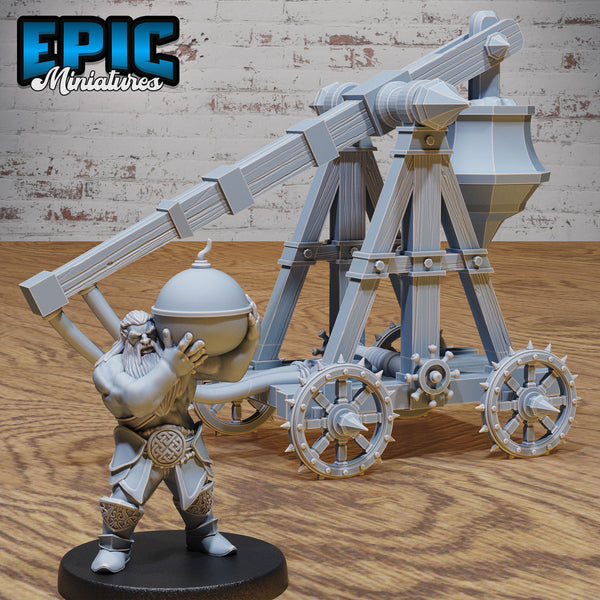 Dwarf Army Trebuchet & Operator Set