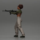 Armed black girl going to shoot a gun in bra - Only-Games