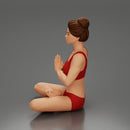 sexy girl in shorts doing sukhasana yoga pose - Only-Games