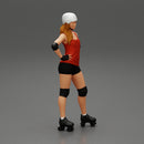 Derby girl standing posing with hands on hips - Only-Games